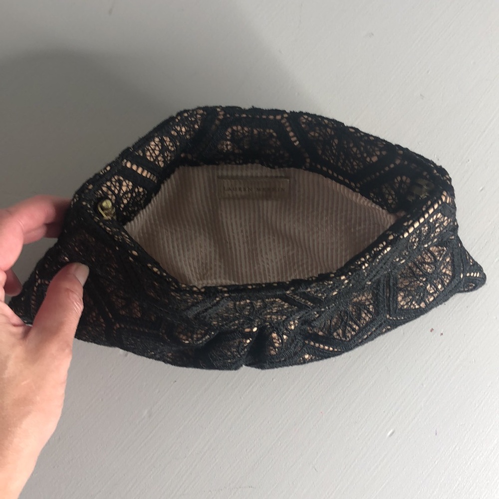 Lauren Merkin black/nude lace clutch - Picture 2 of 6